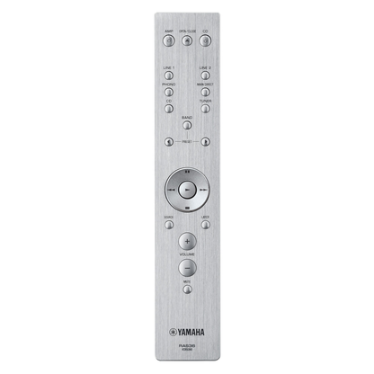 Yamaha A-S1200 High-End-Vollverstärker Silber mitgelieferte Aluminium-Fernbedienung