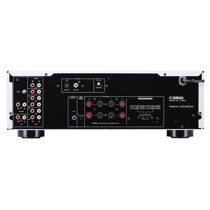 Yamaha A-S301 Stereo-Verstärker Rückansicht mit Lautsprecherterminals, Phono- und Digitaleingängen