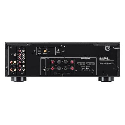 Yamaha A-S501 Stereo-Verstärker Rückansicht mit Lautsprecherterminals, Phono- und Digitaleingängen