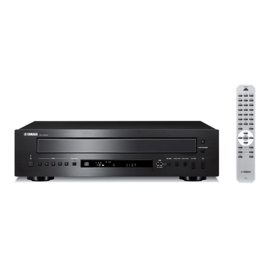 Yamaha CD-C603 CD-Wechsler Schwarz Frontansicht mit Fernbedienung