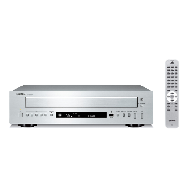 Yamaha CD-C603 CD-Wechsler Silber Frontansicht mit Fernbedienung