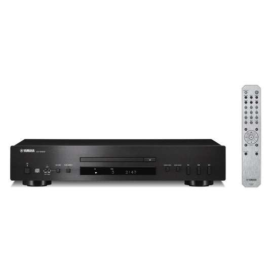 Yamaha CD-S303 CD-Player Schwarz Frontansicht mit Fernbedienung