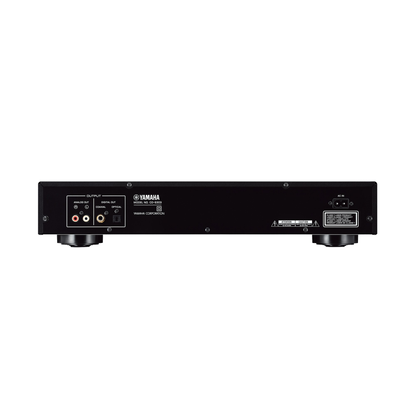 Yamaha CD-S303RK CD-Player Rückansicht mit Analog-, Koaxial- und optischem Digitalausgang