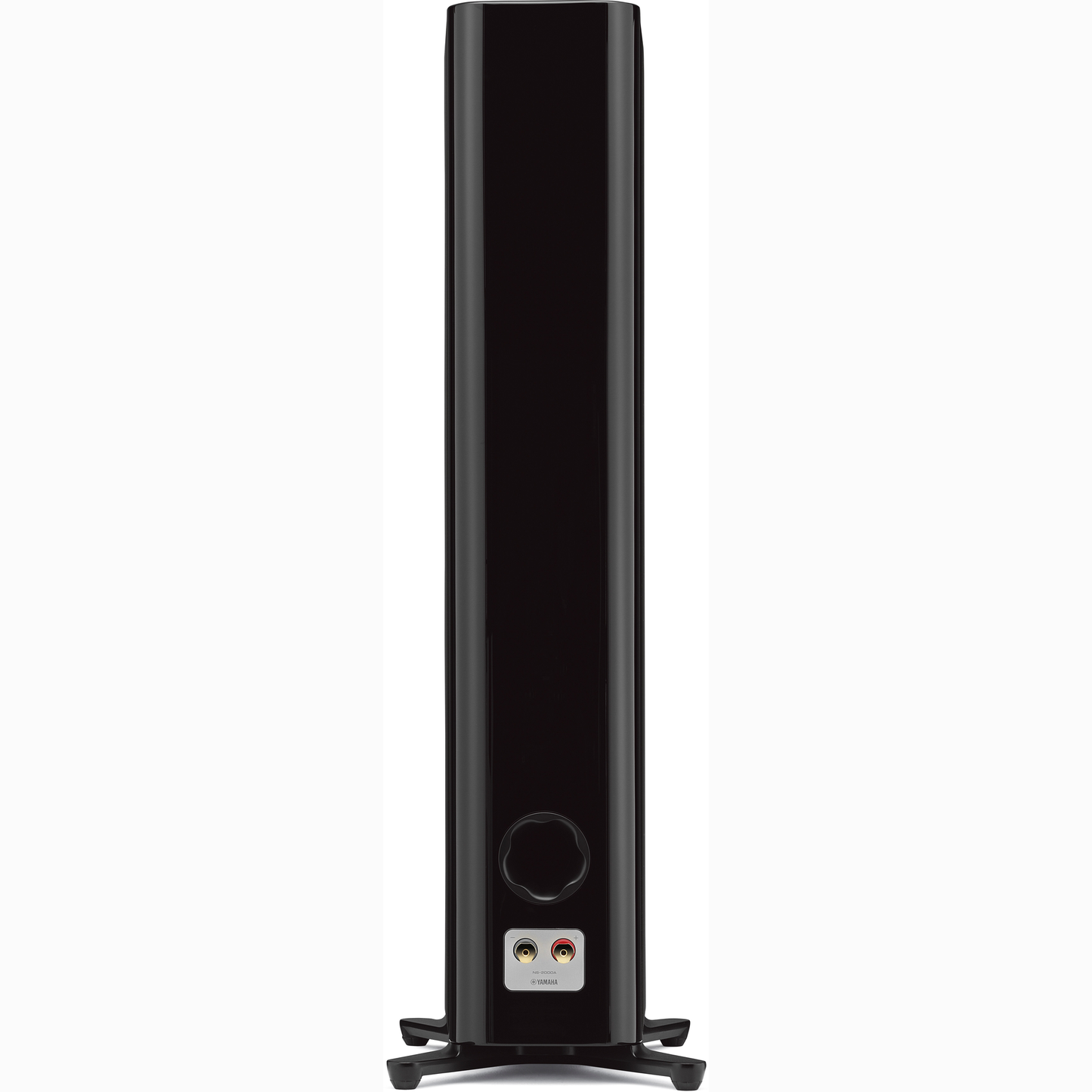 Yamaha NS-2000A Standlautsprecher Klavierlack Rückansicht mit Bassreflexöffnung und Anschlussfeld