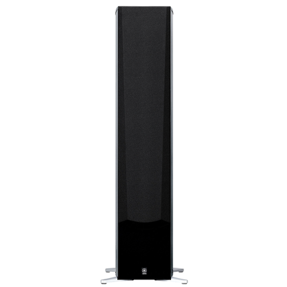 Yamaha NS-555 Standlautsprecher Klavierlack Frontansicht mit aufgesetzter Stoffabdeckung