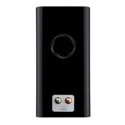 Yamaha NS-800A Regallautsprecher Klavierlack Rückansicht mit Bassreflexöffnung und Anschlussfeld