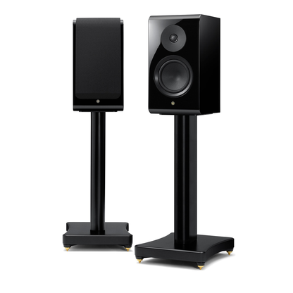 Yamaha NS-800A Regallautsprecher Klavierlack Stereopaar auf den Ständern SPS-800A