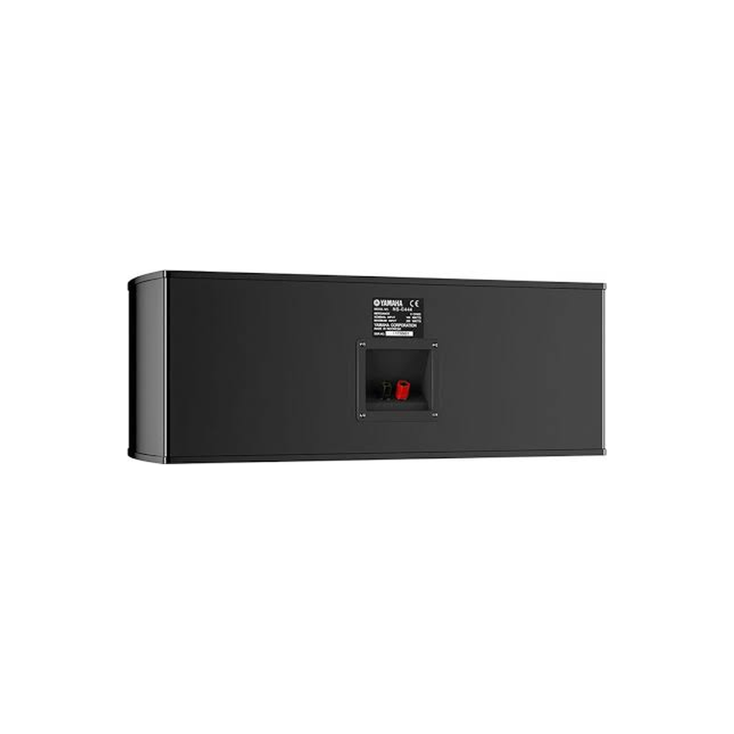 Yamaha NS-C444 Center-Lautsprecher Klavierlack Rückansicht mit Anschlussterminal und Typenschild