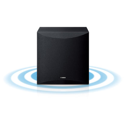 Yamaha NS-P41 5.1-Lautsprecherset Schwarz Funktionsgrafik zur Bassabstrahlung des Subwoofers