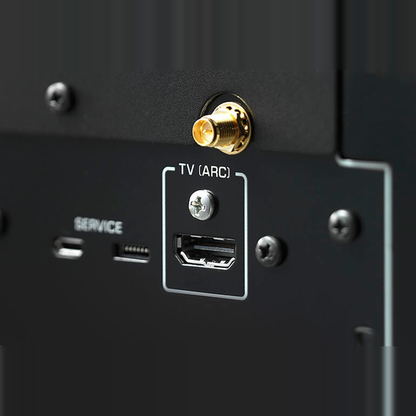 Yamaha R-N1000A Netzwerk-Receiver mit HDMI Schwarz Detailansicht des HDMI-ARC-Anschlusses für die Verbindung zum Fernseher