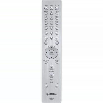 Yamaha R-N2000A Netzwerk-Receiver Schwarz Fernbedienung aus gebürstetem Aluminium mit Zifferntastenfeld