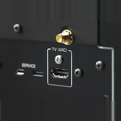 Yamaha R-N2000A Netzwerk-Receiver Anschlussfeld Detail mit HDMI-ARC-Buchse und Service-Port