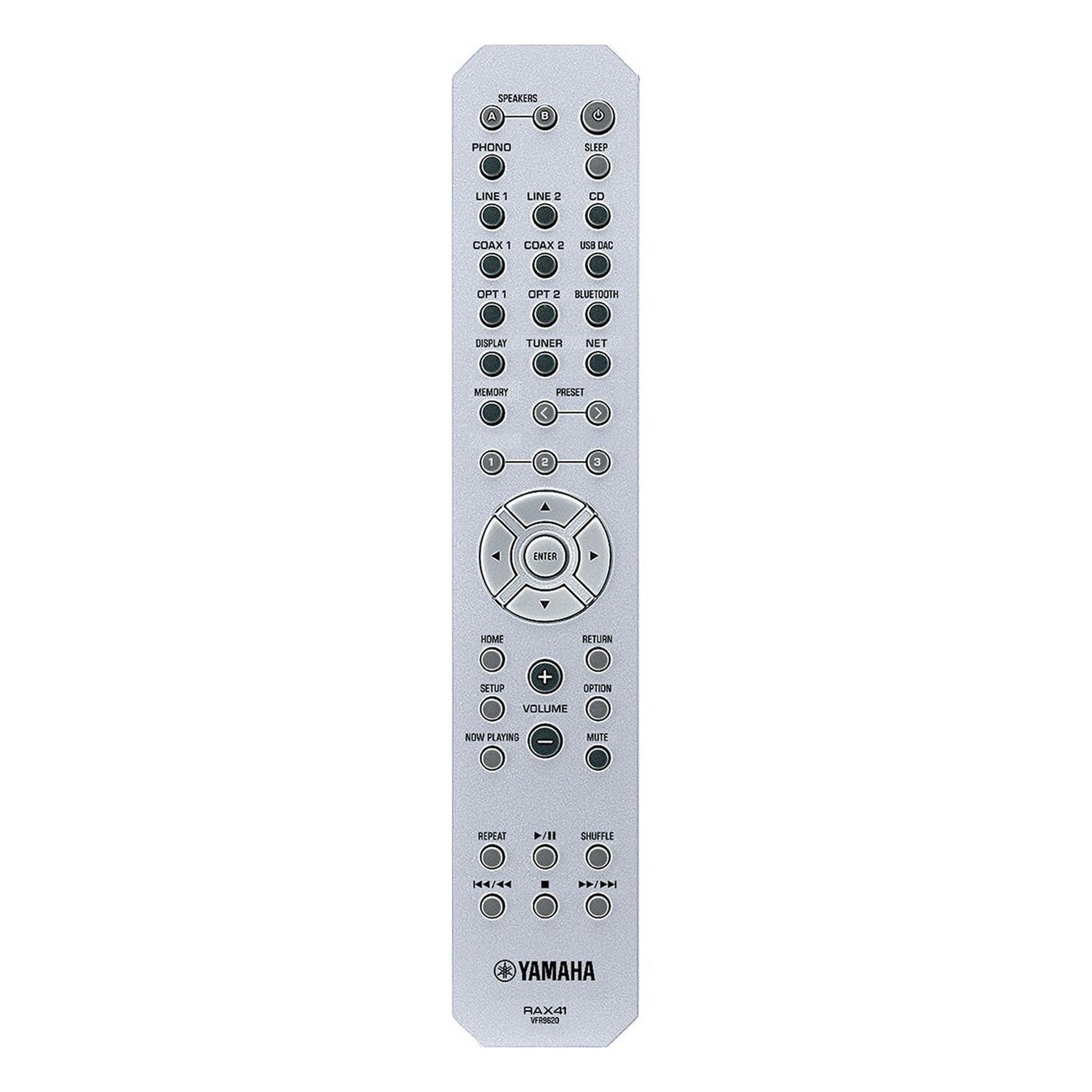 Yamaha R-N800A MusicCast Netzwerk-Receiver Schwarz Fernbedienung mit Zifferntasten und Quellenwahl