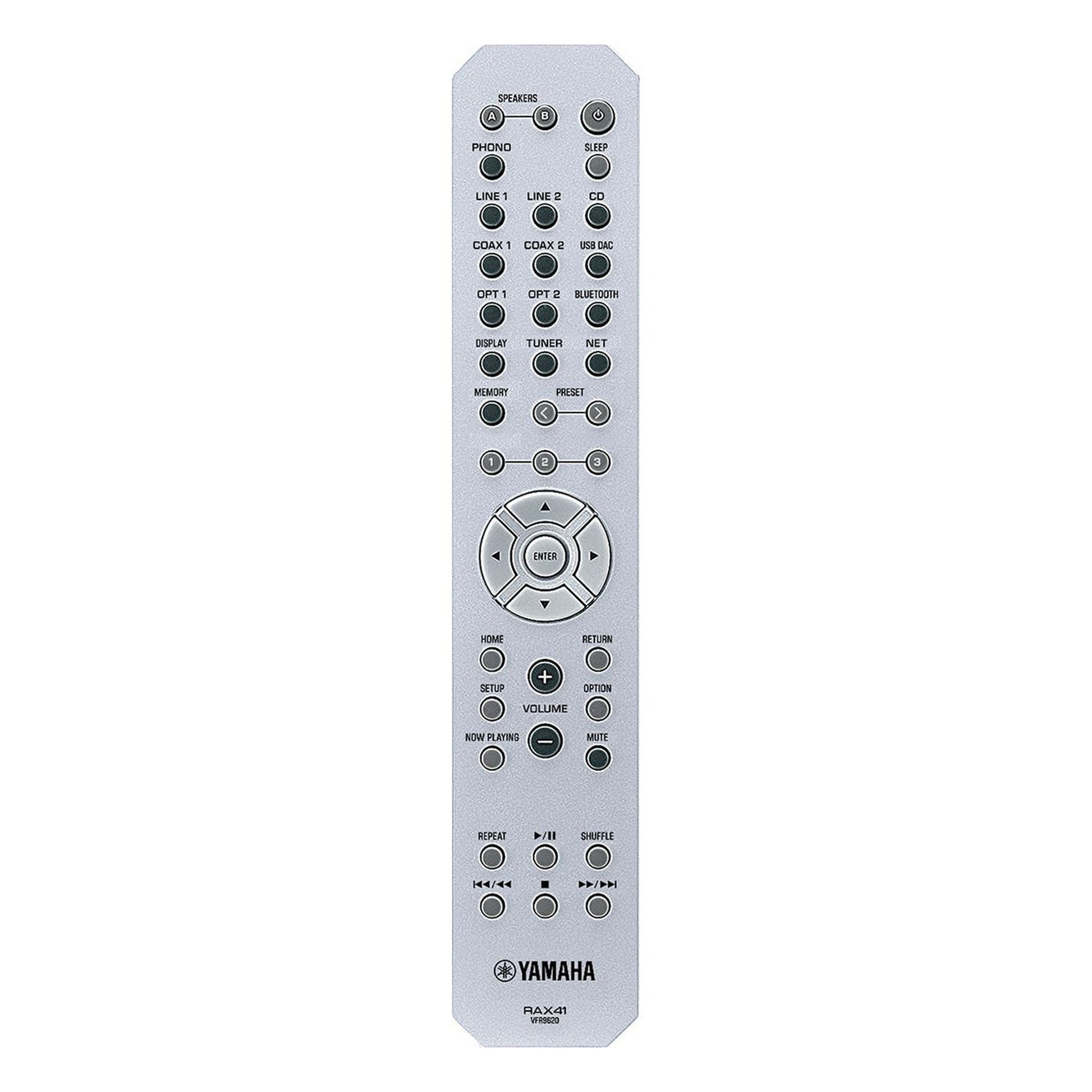 Yamaha R-N800A MusicCast Netzwerk-Receiver Schwarz Fernbedienung mit Zifferntasten und Quellenwahl