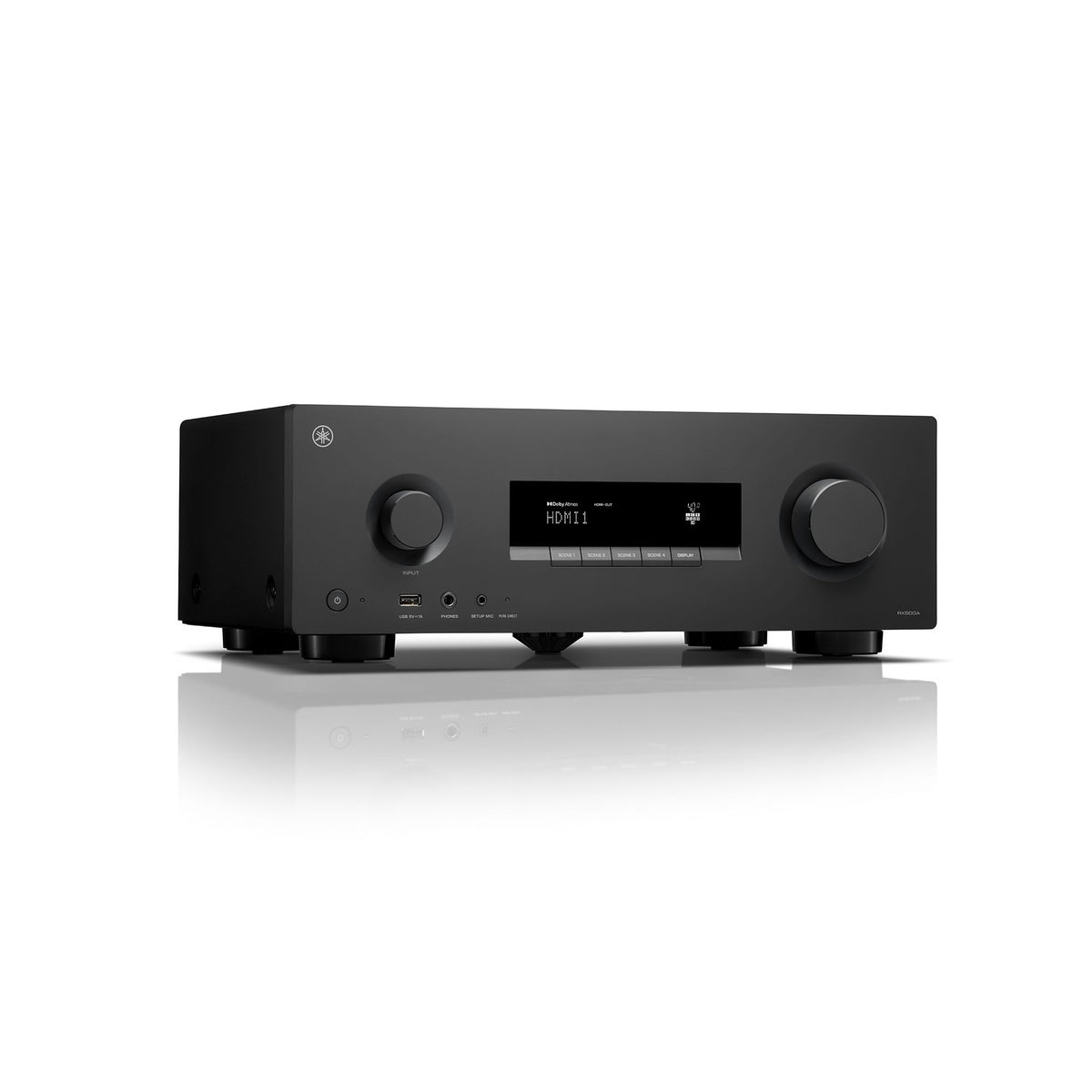 Yamaha RX-500A AV-Receiver Schwarz Schrägansicht
