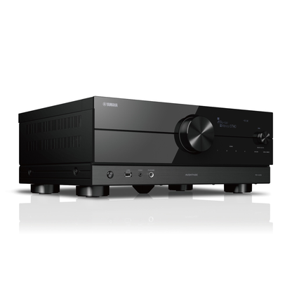 Yamaha RX-A2A AV-Receiver Schwarz Schrägansicht mit Lüftungsgitter und Lautstärkeregler