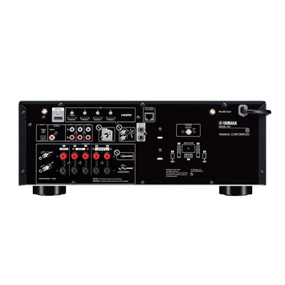 Yamaha RX-V4A AV-Receiver Schwarz Rückansicht mit HDMI-Anschlüssen und Lautsprecherterminals