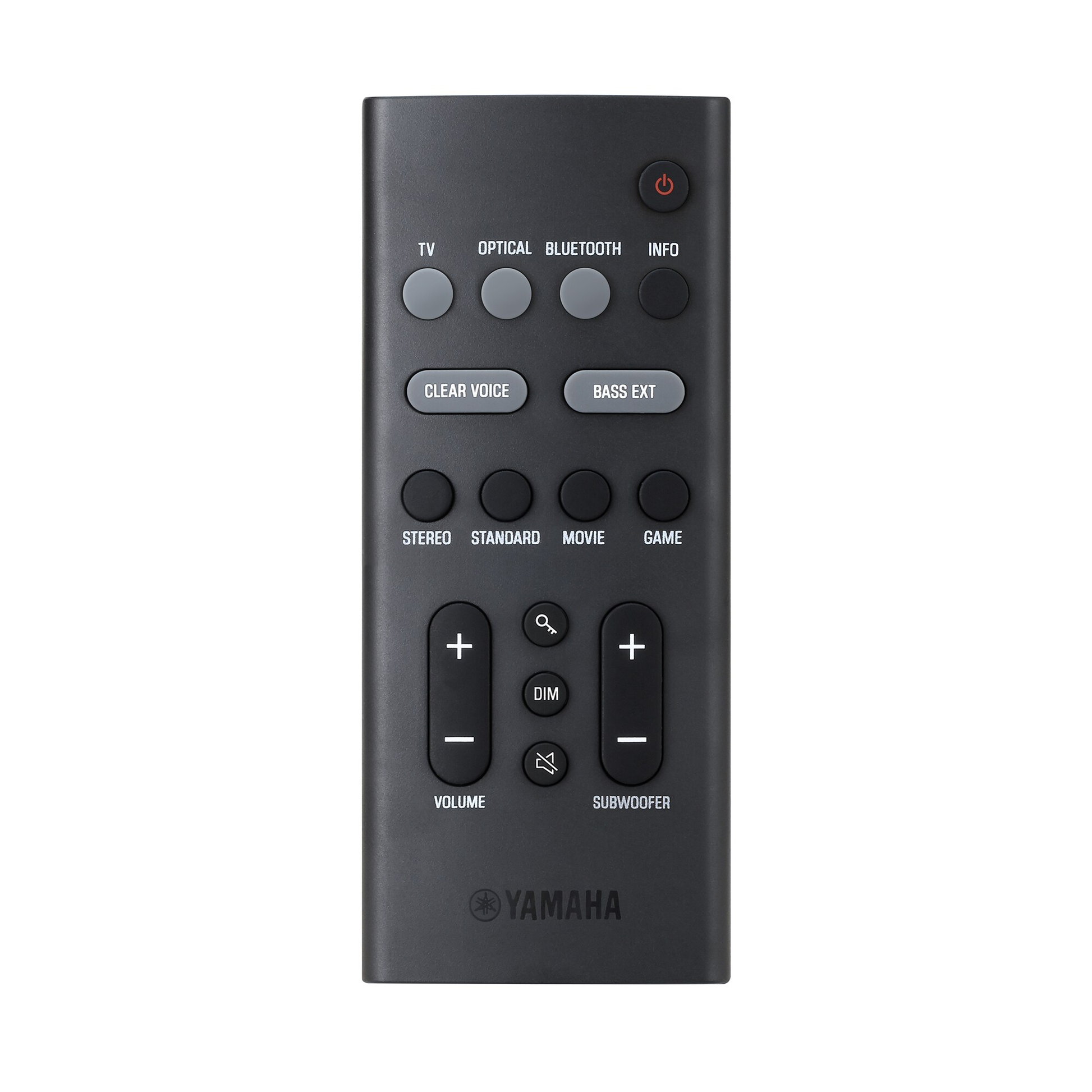 Yamaha SR-B30A Dolby-Atmos-Soundbar Fernbedienung mit Clear Voice, Bass Ext und Klangmodi