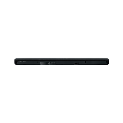 Yamaha SR-B30A Dolby-Atmos-Soundbar Schwarz Rückansicht mit Anschlüssen und Wandhalterungen