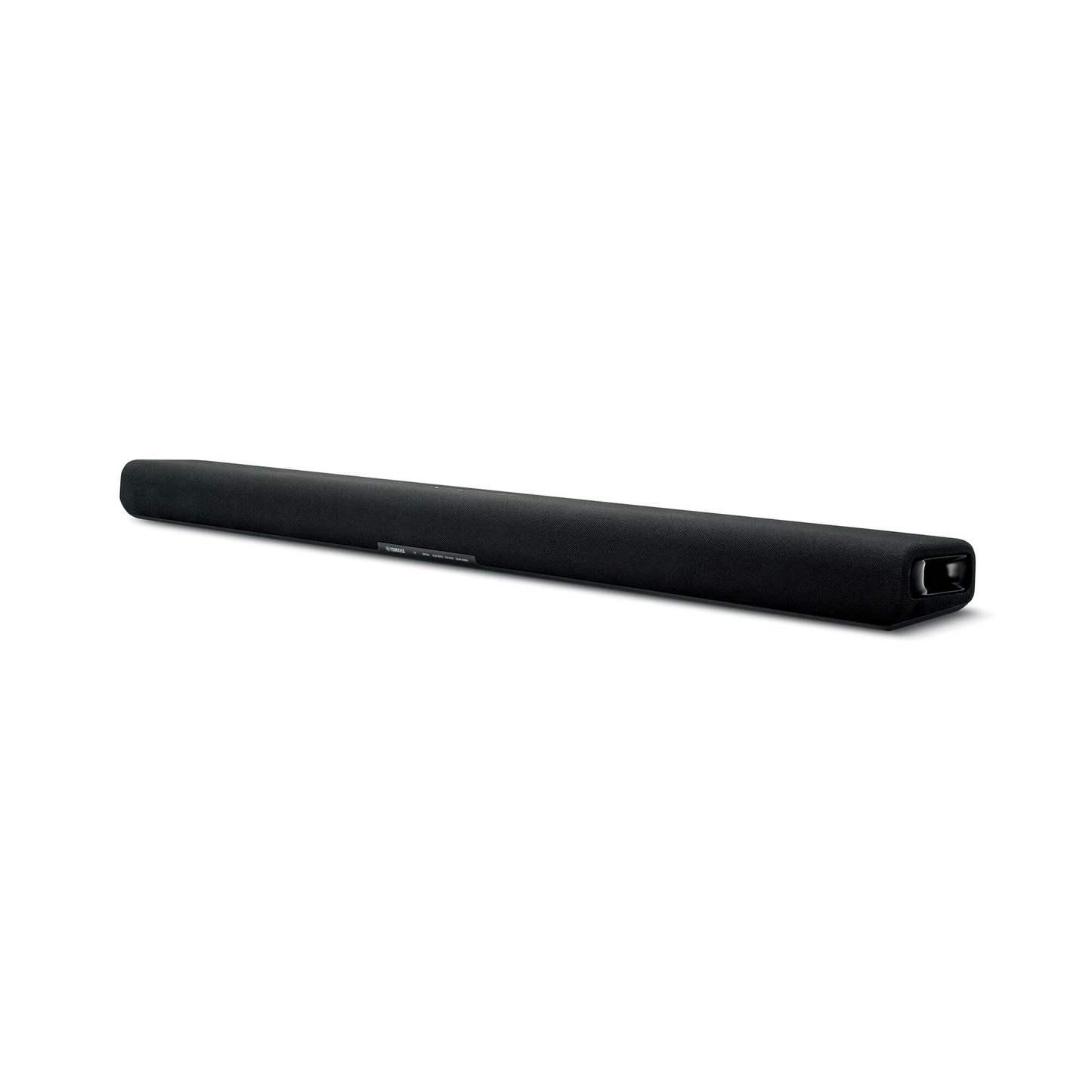 Yamaha SR-B30A Dolby-Atmos-Soundbar Schwarz Schrägansicht mit Stoffbespannung