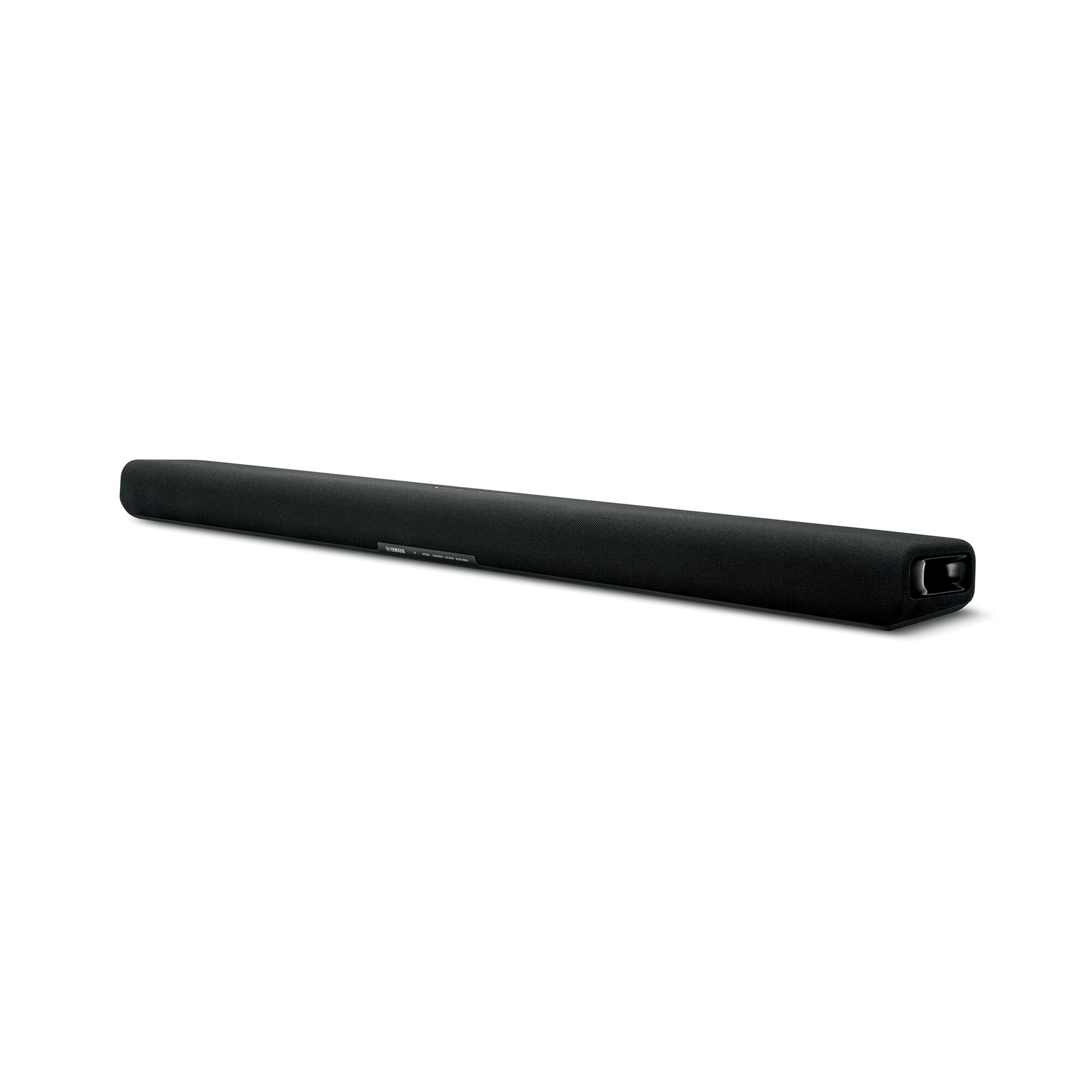 Yamaha SR-B30A Dolby-Atmos-Soundbar Schwarz Schrägansicht mit Stoffbespannung