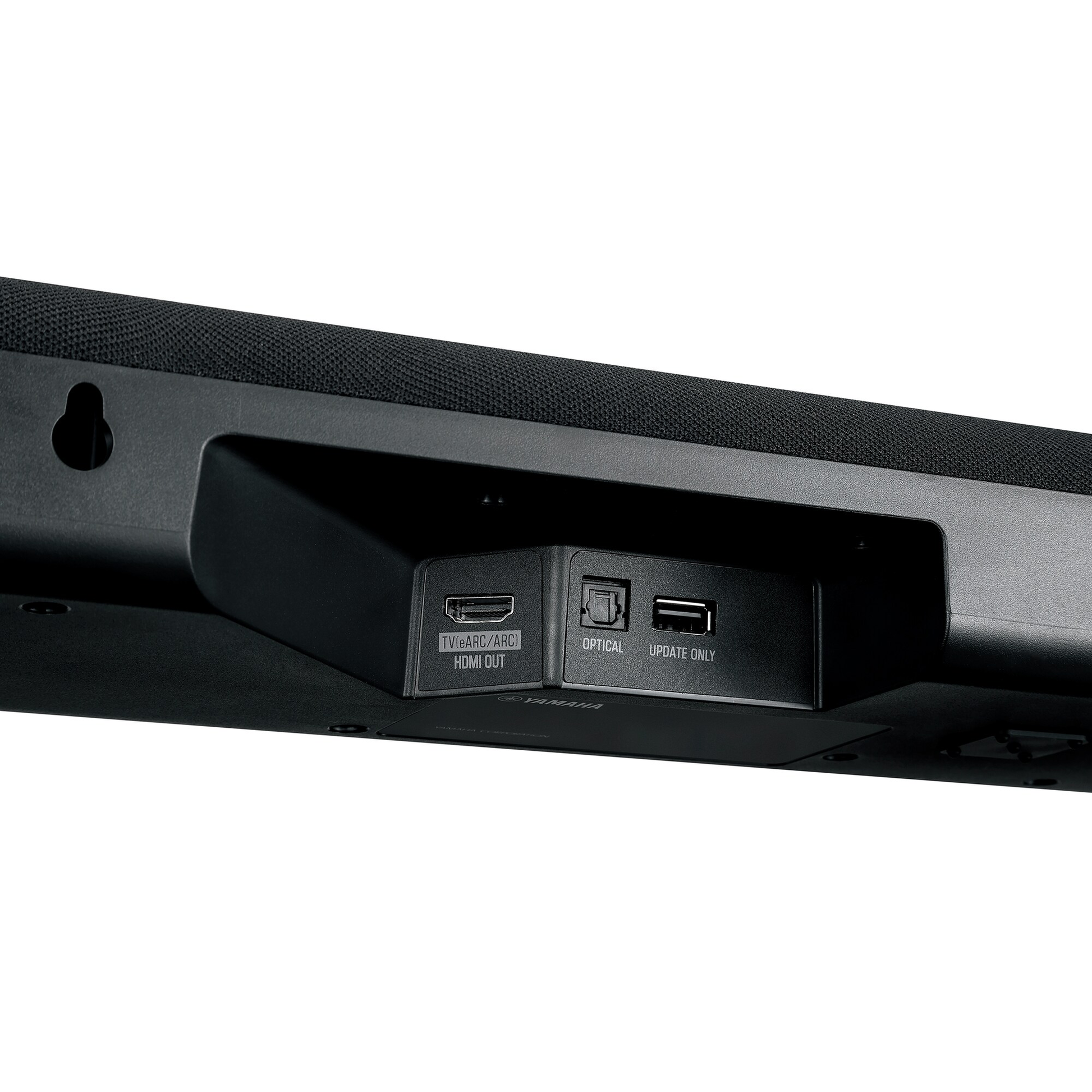 Yamaha SR-B40A Soundbar Anschlussfeld mit HDMI-Ausgang, Optical und USB-Update-Buchse