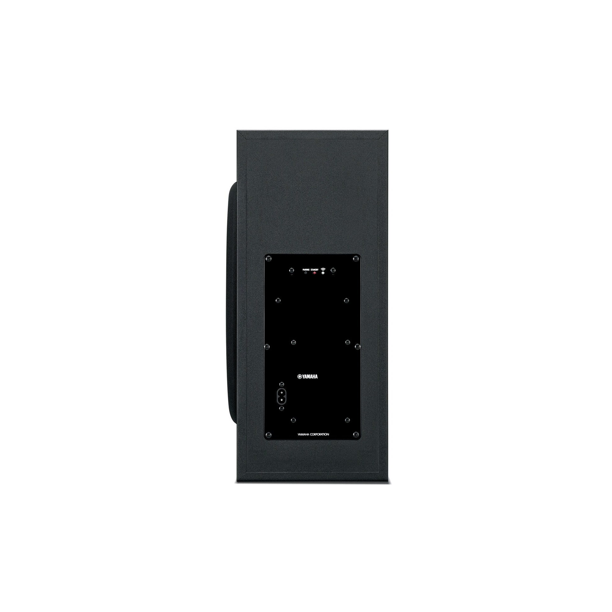 Yamaha SR-B40A Soundbar mit Wireless-Sub Schwarz Rückansicht des Subwoofers mit Anschlussfeld