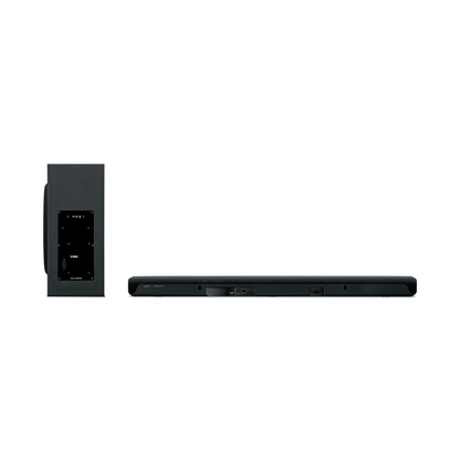 Yamaha SR-B40A Soundbar mit Wireless-Sub Schwarz Rückansicht von Soundbar und Subwoofer