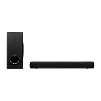 Yamaha SR-C30A Soundbar mit Subwoofer Schwarz Frontansicht von Soundbar und Subwoofer