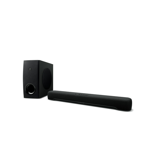 Yamaha SR-C30A Soundbar mit Subwoofer Schwarz Schrägansicht von Soundbar und Subwoofer