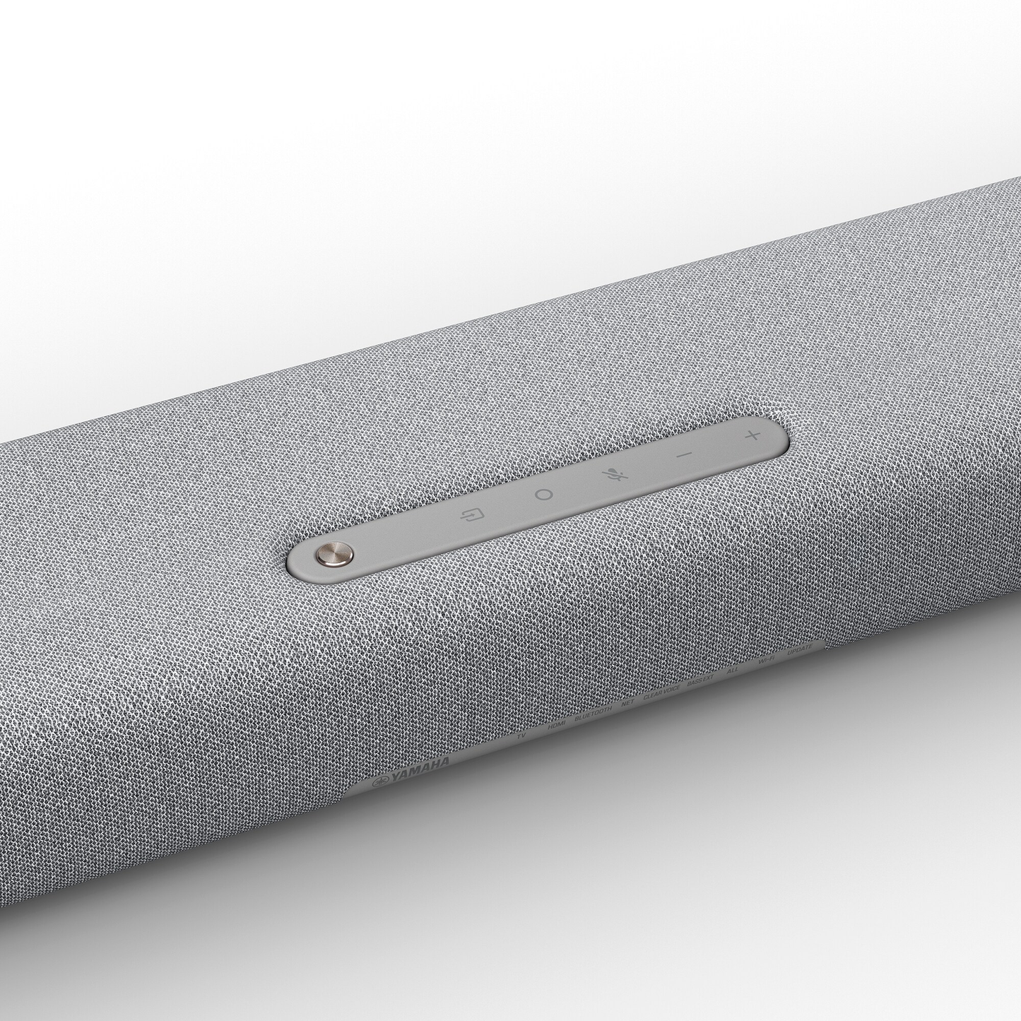 Yamaha True X Bar 40A Dolby-Atmos-Soundbar Hellgrau Detailansicht der Bedientasten oben