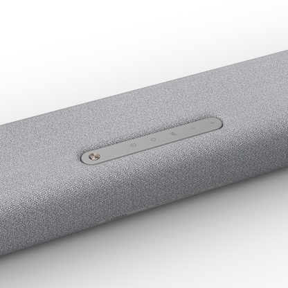 Yamaha True X Bar 40A Dolby-Atmos-Soundbar Hellgrau Detailansicht der Bedientasten oben