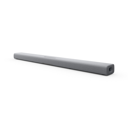 Yamaha True X Bar 40A Dolby-Atmos-Soundbar Hellgrau Schrägansicht auf den Standfüssen