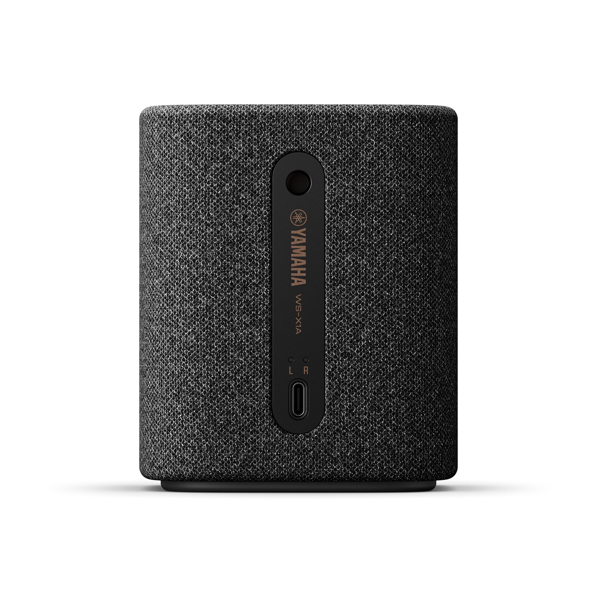 Yamaha True X Speaker 1A Rearspeaker WS-X1A Grau Rückansicht mit Yamaha-Schriftzug und USB-C-Ladebuchse