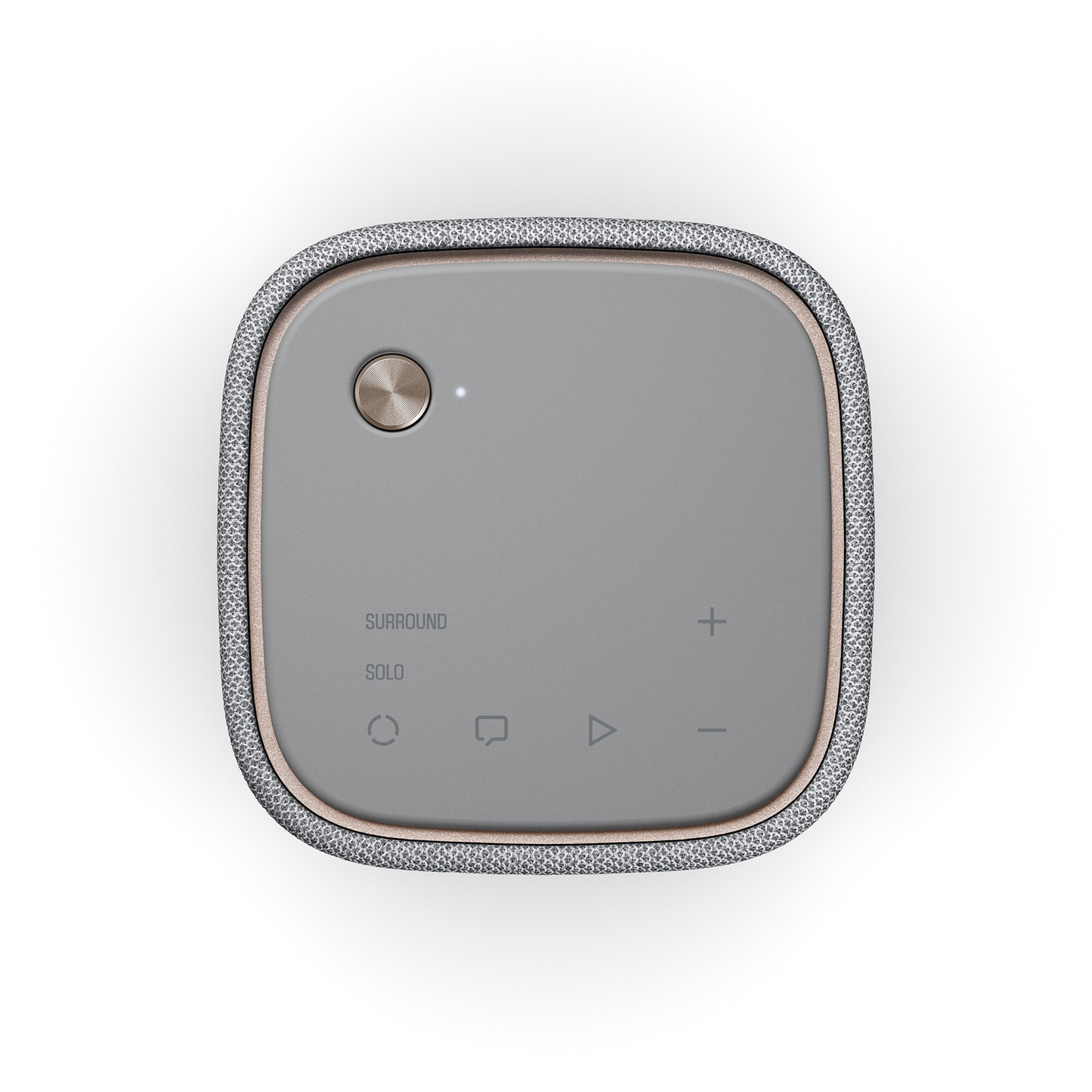 Yamaha True X Speaker 1A Rearspeaker WS-X1A Hellgrau Draufsicht auf das helle Touch-Bedienfeld