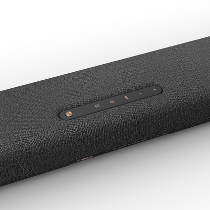 Yamaha True X Surround-Set PK-TRUE50A Grau Detailansicht der Bedientasten auf der Soundbar