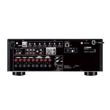 Yamaha TSR-700 AV-Receiver Schwarz Rückansicht mit HDMI-Anschlüssen und Lautsprecherterminals