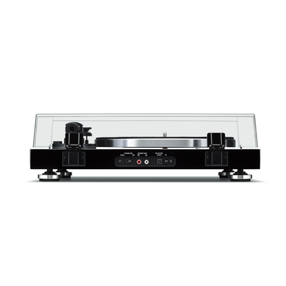 Yamaha TT-S303 Plattenspieler Schwarz Rückansicht mit Phono-Schalter und Cinch-Ausgang