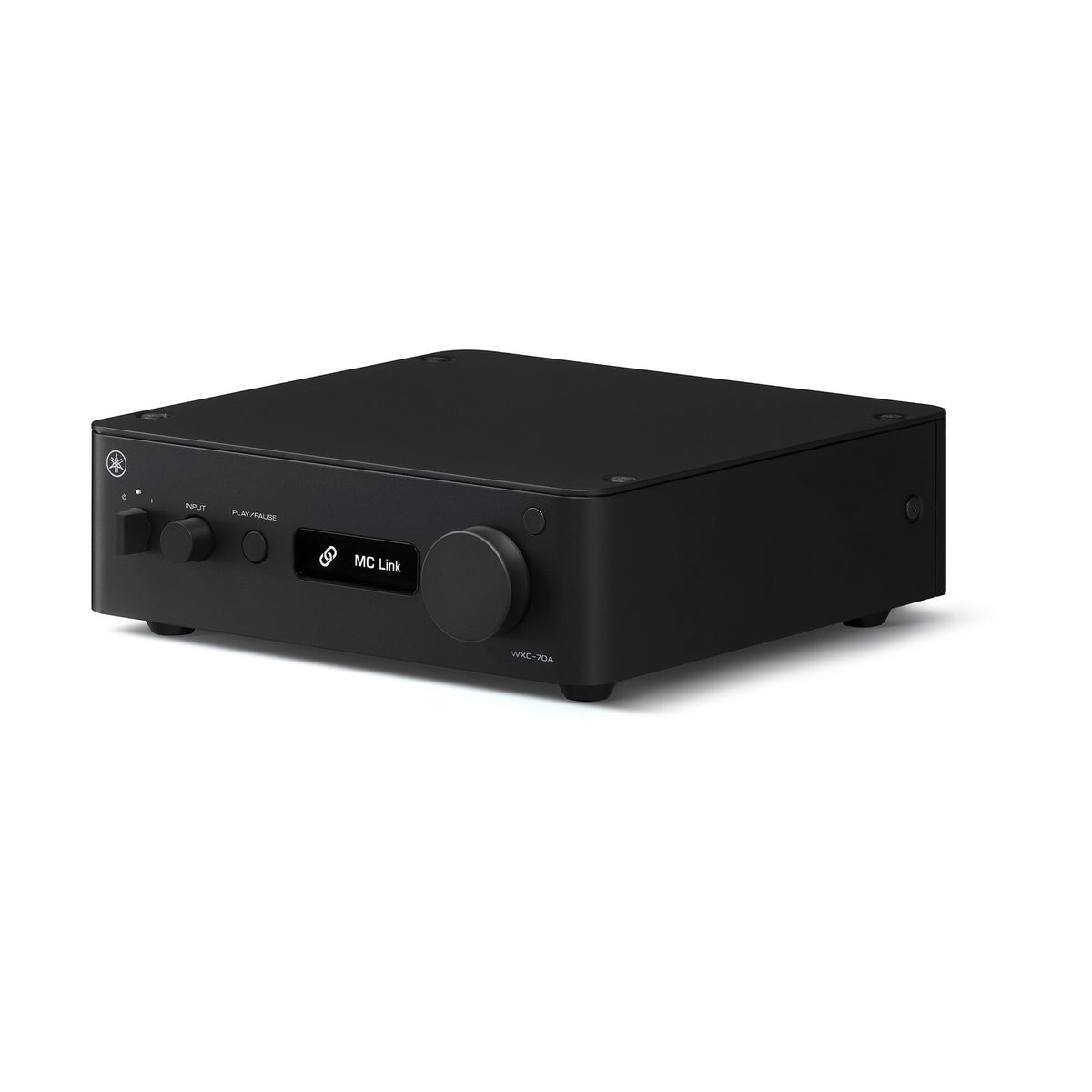 Yamaha WXC-70A Streaming-Vorverstärker Schwarz Schrägansicht von der anderen Seite