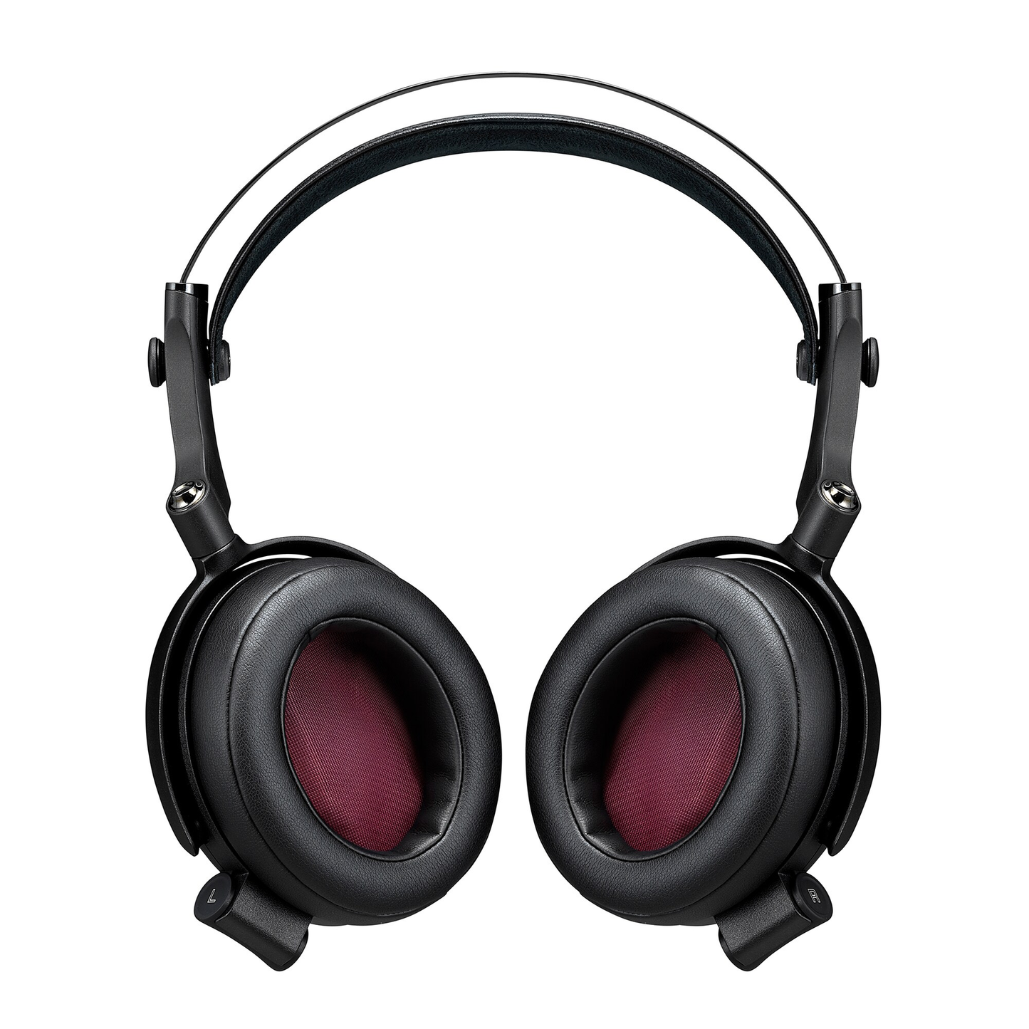 Yamaha YH-C3000 Kopfhörer Detailansicht der Hörmuscheln von innen mit rotem Gewebe