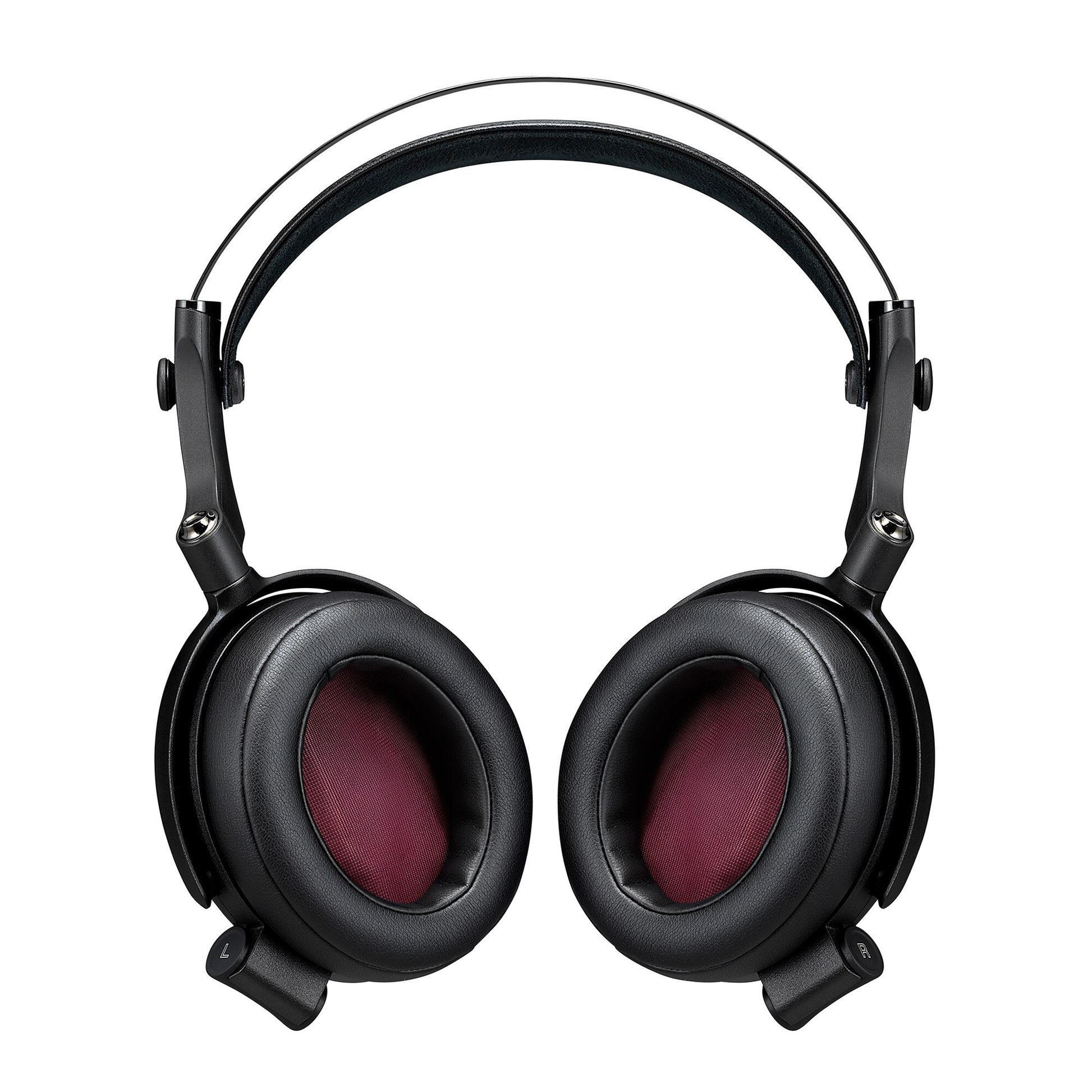 Yamaha YH-C3000 Kopfhörer Detailansicht der Hörmuscheln von innen mit rotem Gewebe